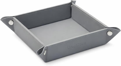 Small Valet Tray, Jewelry Tray for Rings Watches Earrings, Entryway Catchall Caddy for Coins Keys Change, Nightstand Bedside Valet Holder, Trays for Electronic Gadgets, Beige - Colors A