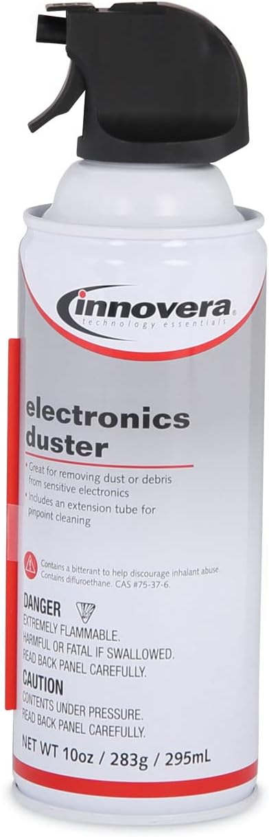 Innovera 10014 Compressed Air Duster Cleaner, 10 oz Can, 4/Pack