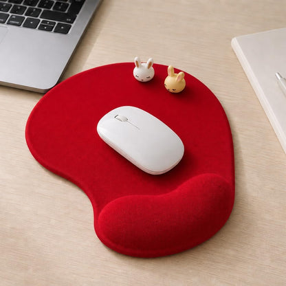 Office Mousepad with Gel Wrist Support - Ergonomic Gaming Desktop Mouse Pad Wrist Rest - Design Gamepad Mat Rubber Base for Laptop Computer -Silicone Non-Slip Special-Textured Surface (01Pink)