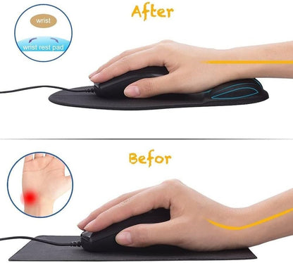 Office Mousepad with Gel Wrist Support - Ergonomic Gaming Desktop Mouse Pad Wrist Rest - Design Gamepad Mat Rubber Base for Laptop Computer -Silicone Non-Slip Special-Textured Surface (01Pink)