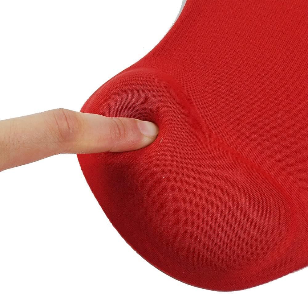 Office Mousepad with Gel Wrist Support - Ergonomic Gaming Desktop Mouse Pad Wrist Rest - Design Gamepad Mat Rubber Base for Laptop Computer -Silicone Non-Slip Special-Textured Surface (01Pink)