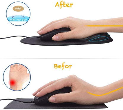 Office Mousepad with Gel Wrist Support - Ergonomic Gaming Desktop Mouse Pad Wrist Rest - Design Gamepad Mat Rubber Base for Laptop Computer -Silicone Non-Slip Special-Textured Surface (01Pink)
