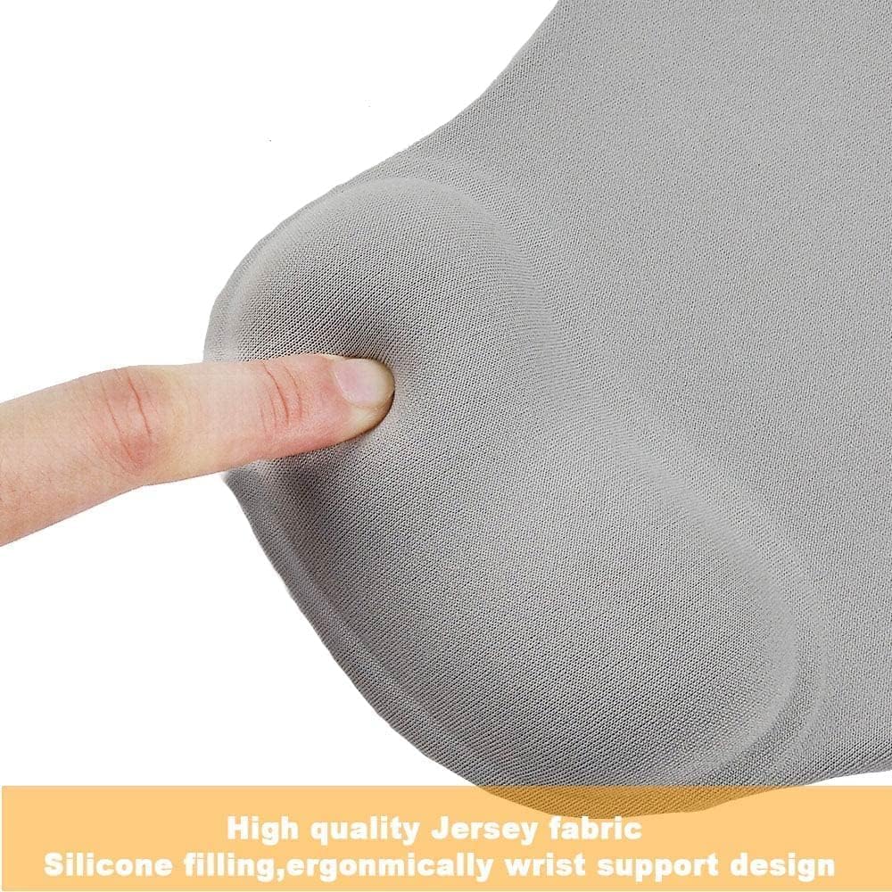 Office Mousepad with Gel Wrist Support - Ergonomic Gaming Desktop Mouse Pad Wrist Rest - Design Gamepad Mat Rubber Base for Laptop Computer -Silicone Non-Slip Special-Textured Surface (01Pink)
