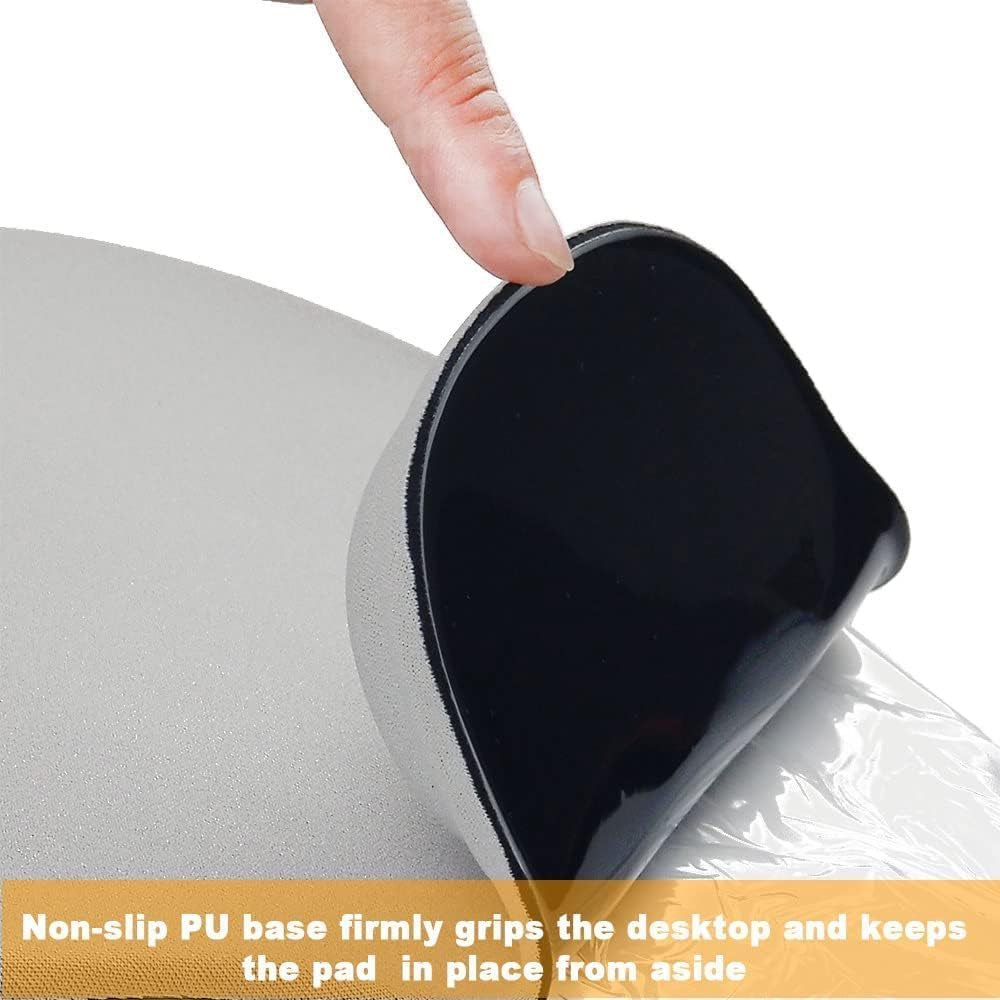 Office Mousepad with Gel Wrist Support - Ergonomic Gaming Desktop Mouse Pad Wrist Rest - Design Gamepad Mat Rubber Base for Laptop Computer -Silicone Non-Slip Special-Textured Surface (01Pink)