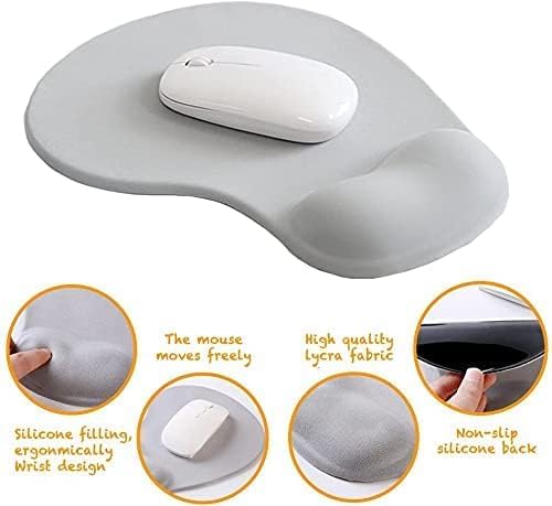 Office Mousepad with Gel Wrist Support - Ergonomic Gaming Desktop Mouse Pad Wrist Rest - Design Gamepad Mat Rubber Base for Laptop Computer -Silicone Non-Slip Special-Textured Surface (01Pink)