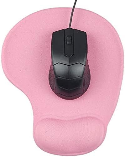 Office Mousepad with Gel Wrist Support - Ergonomic Gaming Desktop Mouse Pad Wrist Rest - Design Gamepad Mat Rubber Base for Laptop Computer -Silicone Non-Slip Special-Textured Surface (01Pink)