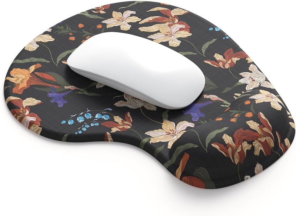 Office Mousepad with Gel Wrist Support - Ergonomic Gaming Desktop Mouse Pad Wrist Rest - Design Gamepad Mat Rubber Base for Laptop Computer -Silicone Non-Slip Special-Textured Surface (01Pink)