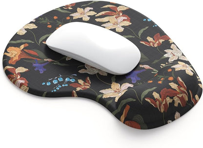 Office Mousepad with Gel Wrist Support - Ergonomic Gaming Desktop Mouse Pad Wrist Rest - Design Gamepad Mat Rubber Base for Laptop Computer -Silicone Non-Slip Special-Textured Surface (01Pink)