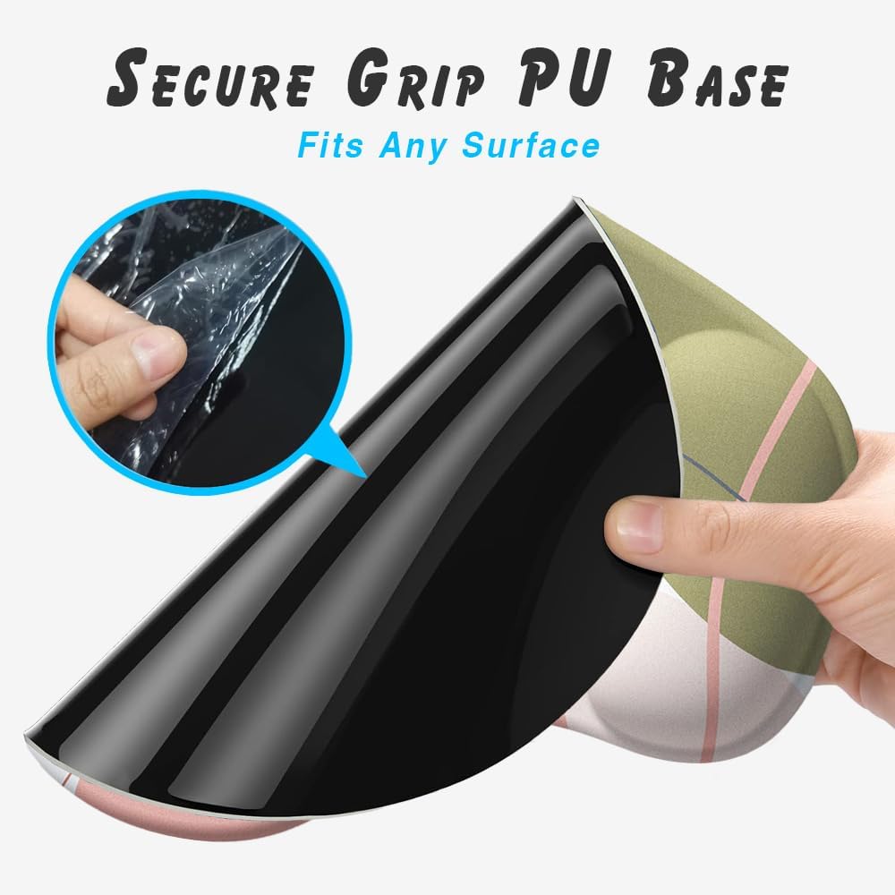 Office Mousepad with Gel Wrist Support - Ergonomic Gaming Desktop Mouse Pad Wrist Rest - Design Gamepad Mat Rubber Base for Laptop Computer -Silicone Non-Slip Special-Textured Surface (01Pink)
