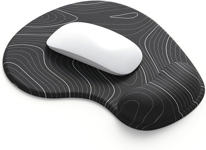 Office Mousepad with Gel Wrist Support - Ergonomic Gaming Desktop Mouse Pad Wrist Rest - Design Gamepad Mat Rubber Base for Laptop Computer -Silicone Non-Slip Special-Textured Surface (01Pink)
