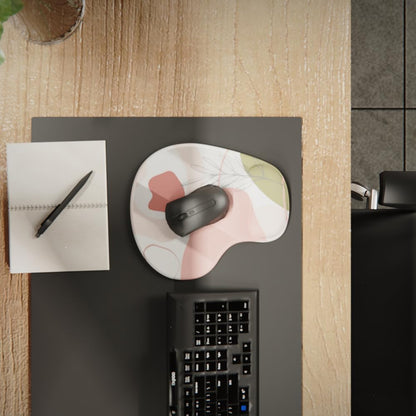 Office Mousepad with Gel Wrist Support - Ergonomic Gaming Desktop Mouse Pad Wrist Rest - Design Gamepad Mat Rubber Base for Laptop Computer -Silicone Non-Slip Special-Textured Surface (01Pink)