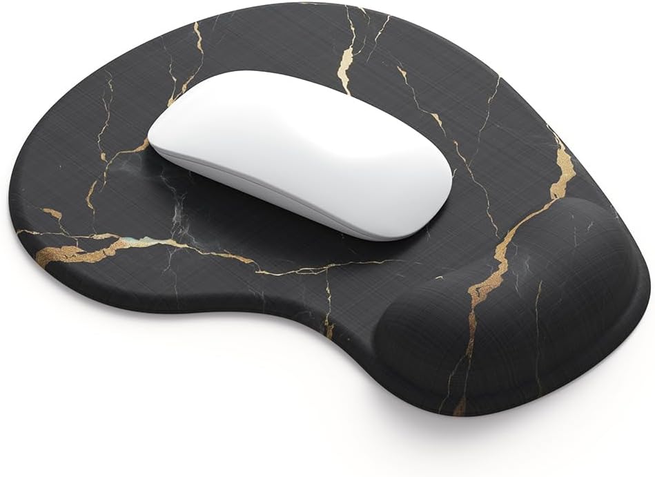 Office Mousepad with Gel Wrist Support - Ergonomic Gaming Desktop Mouse Pad Wrist Rest - Design Gamepad Mat Rubber Base for Laptop Computer -Silicone Non-Slip Special-Textured Surface (01Pink)