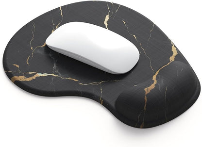 Office Mousepad with Gel Wrist Support - Ergonomic Gaming Desktop Mouse Pad Wrist Rest - Design Gamepad Mat Rubber Base for Laptop Computer -Silicone Non-Slip Special-Textured Surface (01Pink)