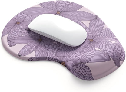 Office Mousepad with Gel Wrist Support - Ergonomic Gaming Desktop Mouse Pad Wrist Rest - Design Gamepad Mat Rubber Base for Laptop Computer -Silicone Non-Slip Special-Textured Surface (01Pink)