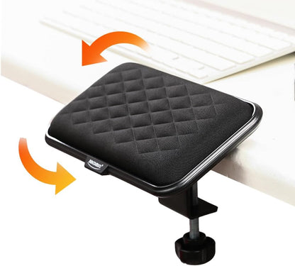 Ergonomic Armrest Mouse Tray Under Desk Arm Support Mouse Pad Attachment Mousepad Arm Rest Mouse Platform Clamp On Office Desktop Gaming Elbow Wrist Rest Desk Mounted Elbow Support
