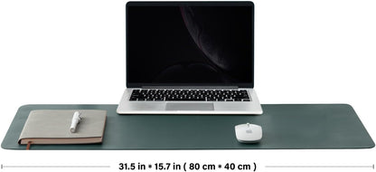 Large Cork Desk Mat - 47.2"x 17" Desk Pad for Office and Home - Ideal for Large Mouse Pad and Desk Mats on Top of Desks(Dark Green)
