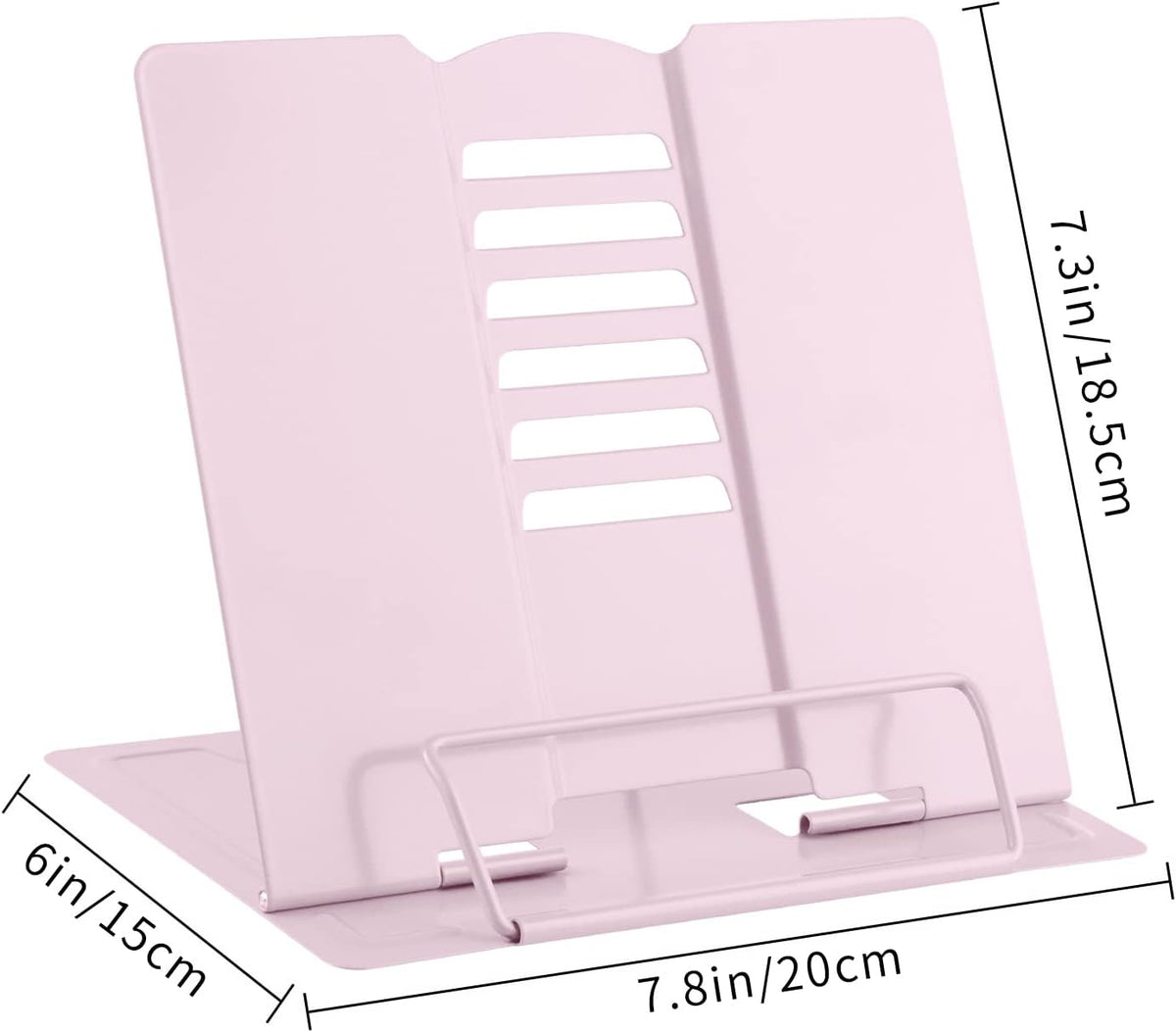 MSDADA Desk Book Stand Metal Reading Rest Book Holder Adjustable