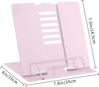 MSDADA Desk Book Stand Metal Reading Rest Book Holder Adjustable