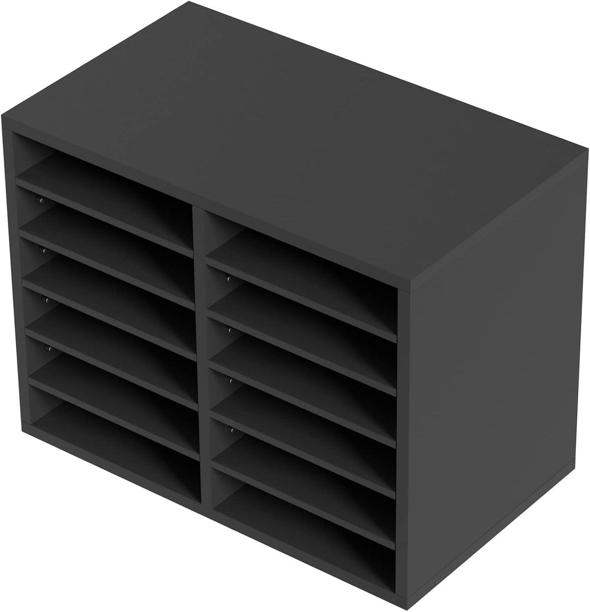 VEVOR Literature Organizers, 12 Compartments Office Mailbox with Adjustable Shelves, Wood Literature Sorter 20.4x12x16.1 inches for Office, Home, Classroom, Mailrooms Organization, EPA Certified White