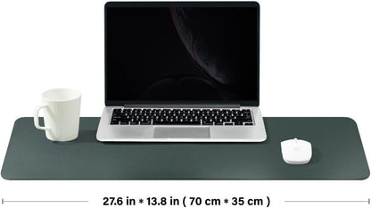 Large Cork Desk Mat - 47.2"x 17" Desk Pad for Office and Home - Ideal for Large Mouse Pad and Desk Mats on Top of Desks(Dark Green)