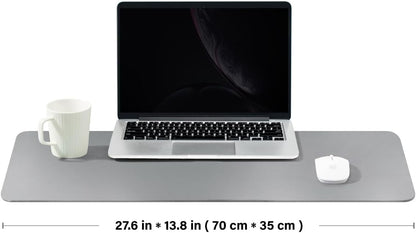 HOMIEAZICOZI Leather Desk Mat - Non-Slip PU Desk Pad for Office and Home - Desk Organization and Accessories - Ideal for Large Mouse Pad and Desk Mats on Top of Desks (Black,36''x 17'') (DPD-B-L)