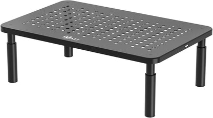 WALI Monitor Stand Riser with Drawer, Desk Organizers and Accessories for Computer, Printer, Laptop Stand for Home Office Supplies, (PTT005-B), 1 Pack, Black