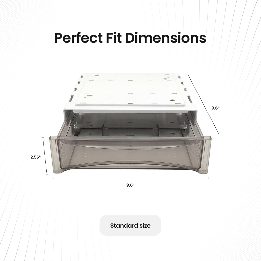 Under Desk Drawer 2-pack from 2B Neat - Self Adhesive Hidden Drawers - Heavy Duty Plastic - Easy Installation - Under Shelf Organizer for Office and Schools Supplies