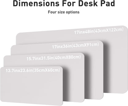 Aothia Leather Office Desk Pad Protector, Non-Slip PU Leather Desk Blotter, Waterproof Laptop Writing Mouse Pad for Office and Home, Black, 31.5" x 15.7" - Colors B