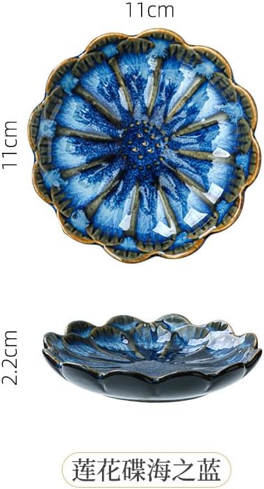 Ring Dish, Kiln Glaze Jewelry Trinket Tray, Gifts for Women I Lotus Leaf Necklace Earrings Holder on Nightstand Bathroom, Ceramic Cute Key Bowl, White. All Jewelries Are NOT Included.