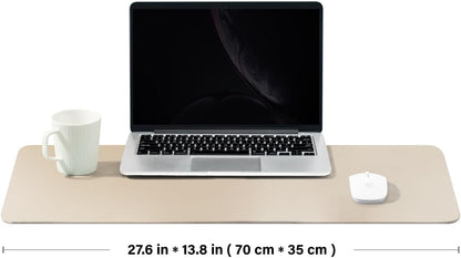 HOMIEAZICOZI Leather Desk Mat - Non-Slip PU Desk Pad for Office and Home - Desk Organization and Accessories - Ideal for Large Mouse Pad and Desk Mats on Top of Desks (Black,36''x 17'') (DPD-B-L)