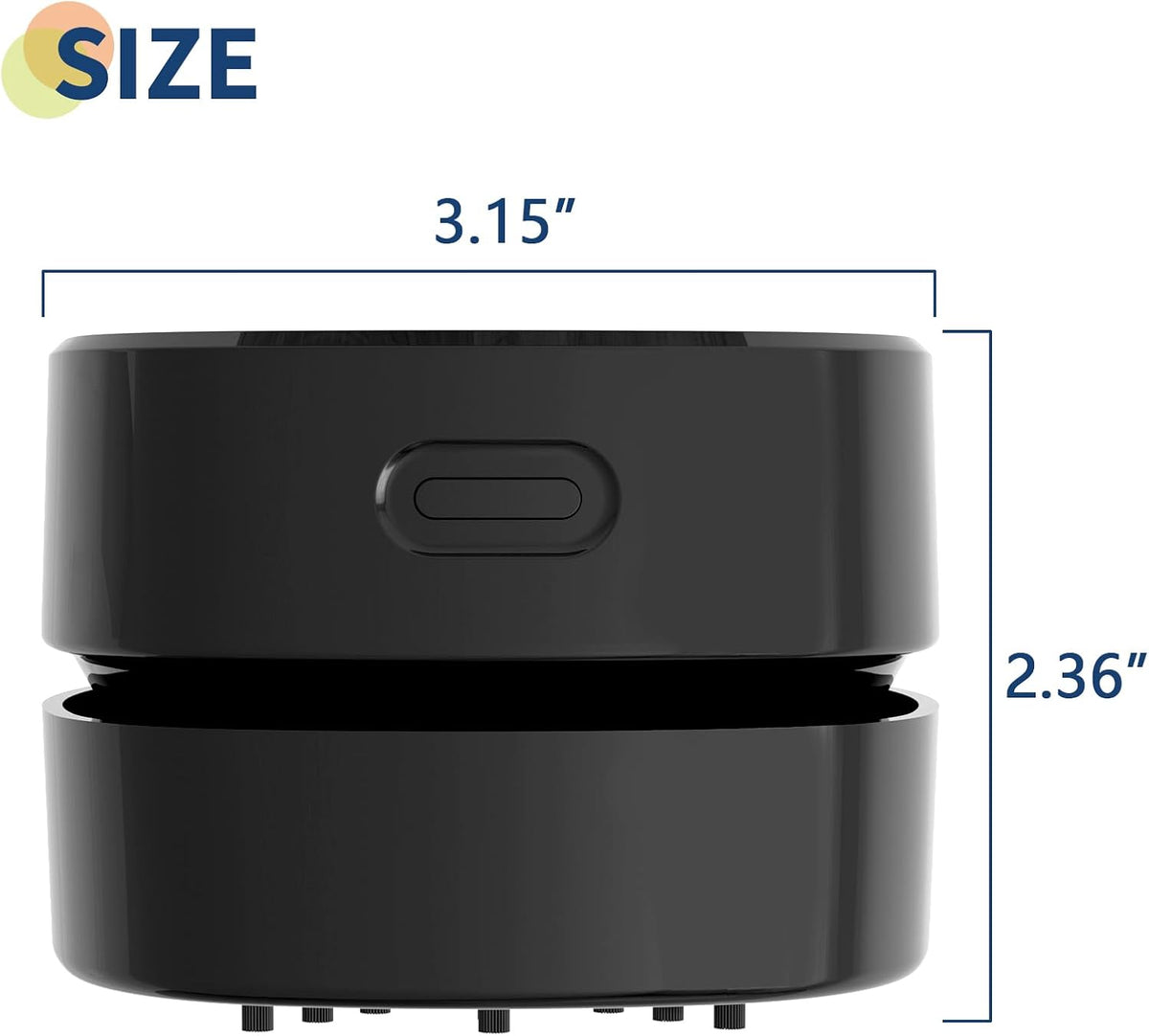 Desktop Vacuum Cleaner, Mini Table Dust Crumb Sweeper USB Charging for Cleaning Eraser Crumbs, Dust, Crumbs, Computer Keyboard and Car (Black)