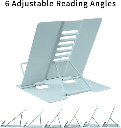 MSDADA Desk Book Stand Metal Reading Rest Book Holder Adjustable