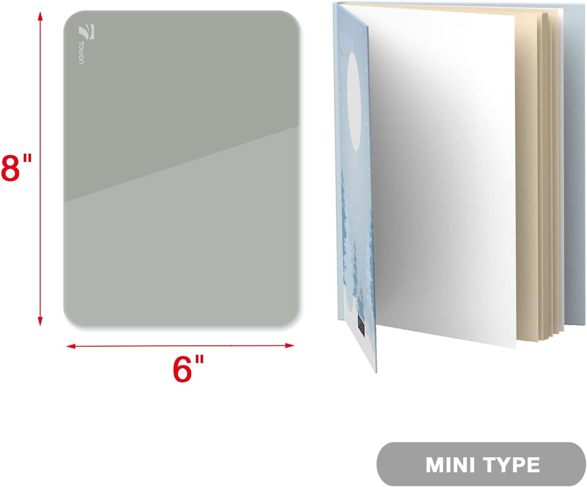 Small Glass Desktop Whiteboard Dry-Erase, Mini Pure Glass Whiteboard Stand