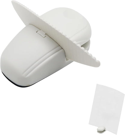 Paper Holder for Typing, White Typing Stand Document Holder with Weighted Base and Clip, Compact Paper Stand for Desk When Typing, Copy Holder for Notes, Forms and Office Work