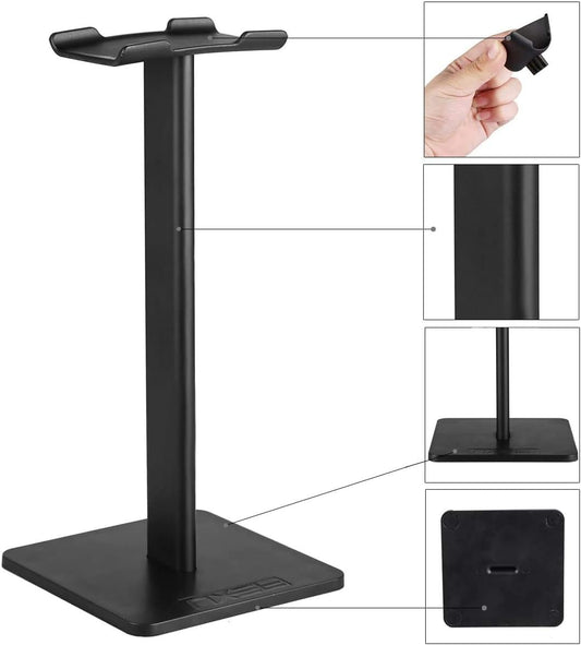 Headphone Stand, Universal Aluminum Holder Showing Display Hanger for HyperX Cloud II Gaming Headset, Microsoft Xbox One Chat, Turtle Beach Recon, Sony Headset 2.0 and More