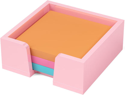 BEEGO Sticky Note Organizer - 4x6 in Crystal Clear Acrylic Notepad Holder & Dispenser for Dorm Room Office Desk Organization
