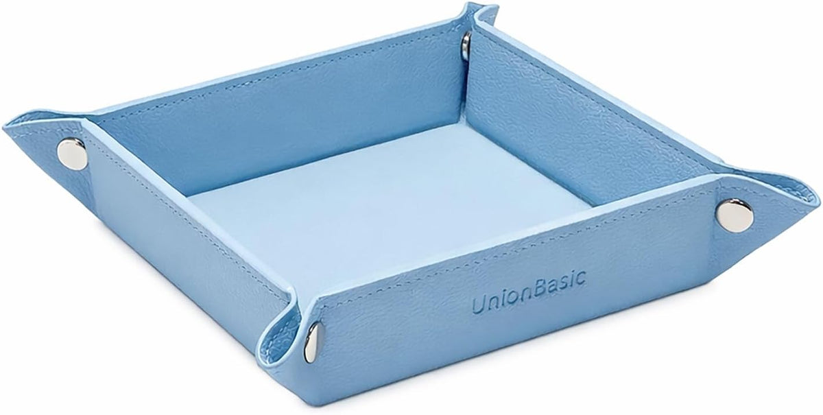 UnionBasic Small Valet Tray, Jewelry Tray for Rings Watches Earrings, Entryway Catchall Caddy for Coins Keys Change, Nightstand Bedside Valet Holder, Trays for Electronic Gadgets, Beige - Colors B