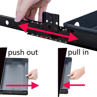 Keyboard Tray Under Desk Heavy-Duty Metal Slide-Out Platform Drawer Tray (Gray)