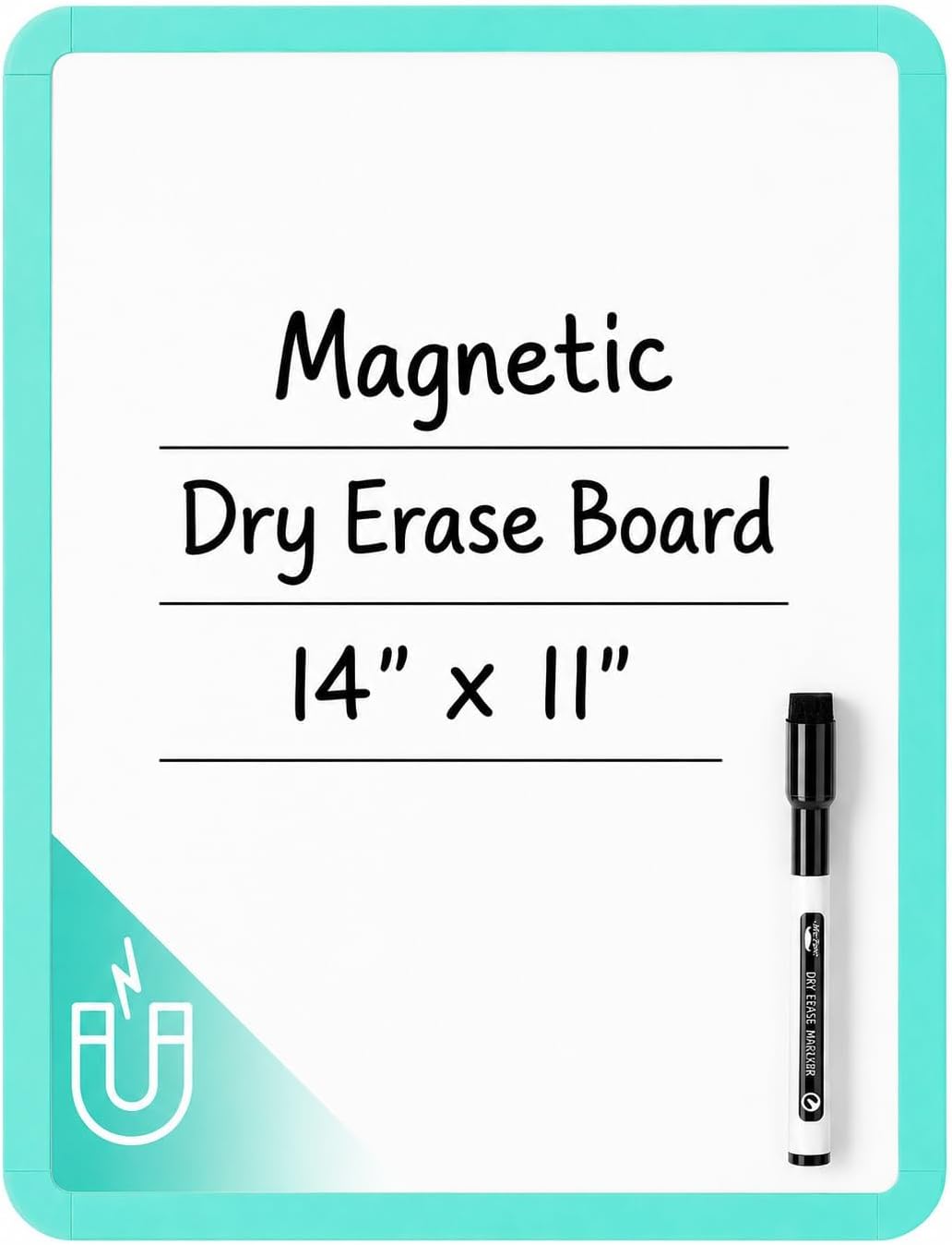 Dry Erase Board, 14” x 11”, White Frame