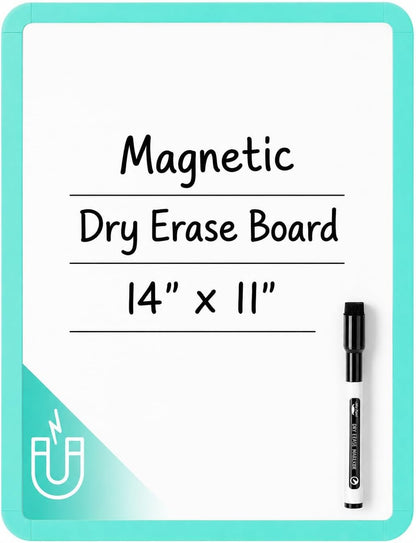 Dry Erase Board, 14” x 11”, White Frame