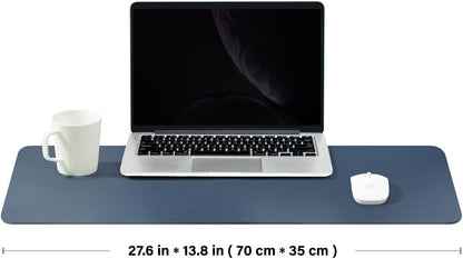 HOMIEAZICOZI Leather Desk Mat - Non-Slip PU Desk Pad for Office and Home - Desk Organization and Accessories - Ideal for Large Mouse Pad and Desk Mats on Top of Desks (Black,36''x 17'') (DPD-B-L)