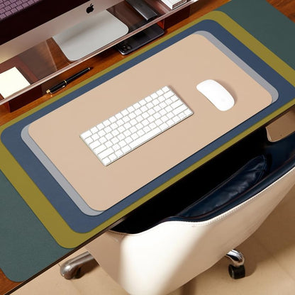 HOMIEAZICOZI Leather Desk Mat - Non-Slip PU Desk Pad for Office and Home - Desk Organization and Accessories - Ideal for Large Mouse Pad and Desk Mats on Top of Desks (Black,36''x 17'') (DPD-B-L)