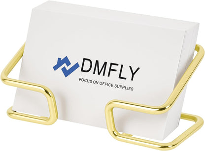 Metal Business Card Holder for Desk, Cute Card Display Stand, Compatible with Various Countertops, Gold