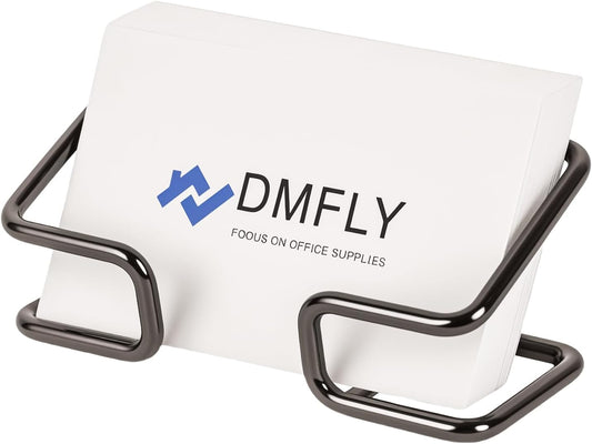 Metal Business Card Holder for Desk, Cute Card Display Stand, Compatible with Various Countertops, Gold