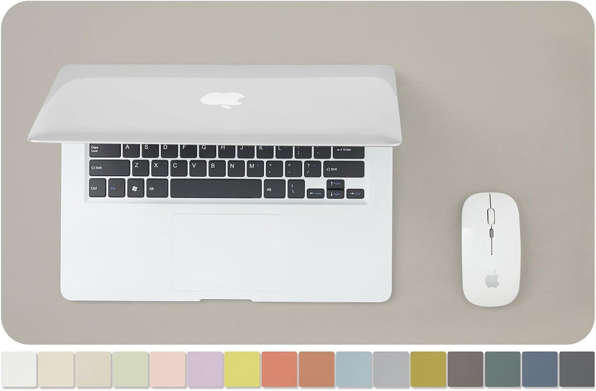 HOMIEAZICOZI Leather Desk Mat - Non-Slip PU Desk Pad for Office and Home - Desk Organization and Accessories - Ideal for Large Mouse Pad and Desk Mats on Top of Desks (Black,36''x 17'') (DPD-B-L)
