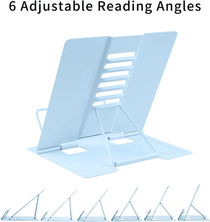 MSDADA Desk Book Stand Metal Reading Rest Book Holder Adjustable