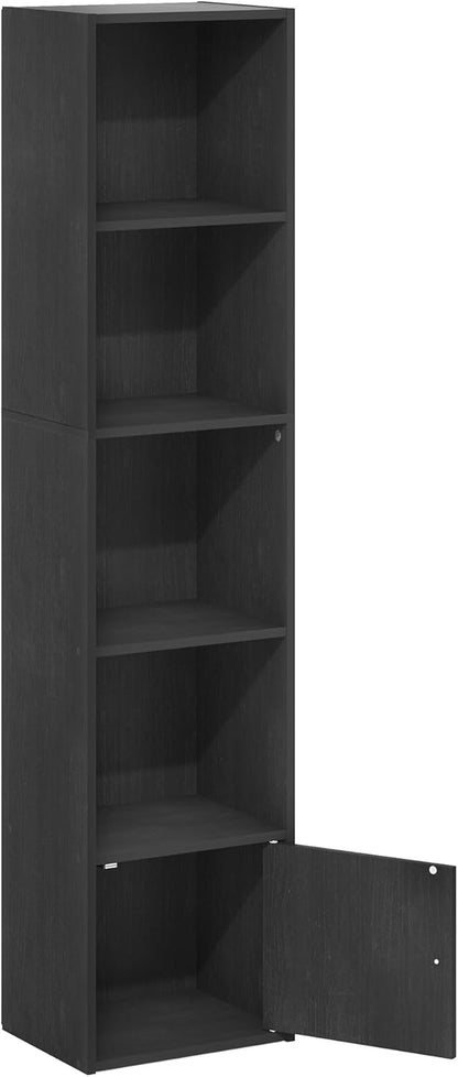 Furinno PASIR Book Shelf, 2-Tier Modern Bookshelf, Open Shelves Bookcase 9 x 12 x 21, Easy Assembly, for Living Room, Bedroom, Home Office, White