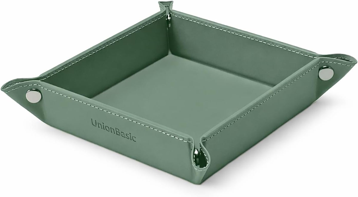 UnionBasic Small Valet Tray, Jewelry Tray for Rings Watches Earrings, Entryway Catchall Caddy for Coins Keys Change, Nightstand Bedside Valet Holder, Trays for Electronic Gadgets, Beige - Colors B