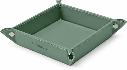 UnionBasic Small Valet Tray, Jewelry Tray for Rings Watches Earrings, Entryway Catchall Caddy for Coins Keys Change, Nightstand Bedside Valet Holder, Trays for Electronic Gadgets, Beige - Colors B