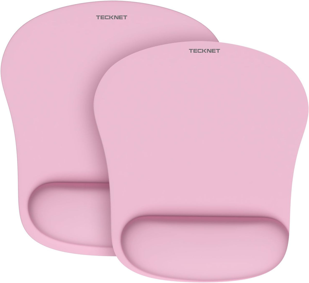 TECKNET Mouse Pad with Wrist Support, Ergonomic Gaming Mouse Pad Pain Relief, Portable Comfortable Mousepad for Computer, Laptop, Office, Home Non-Slip Base, Waterproof Surface - Black